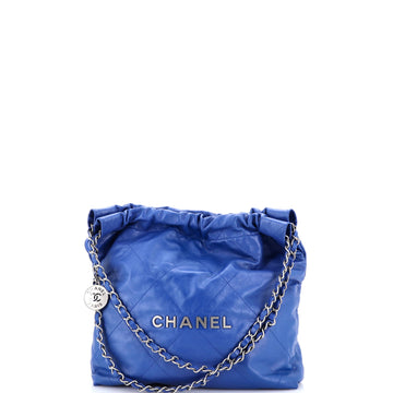 Chanel 22 Chain Hobo Quilted Calfskin Small