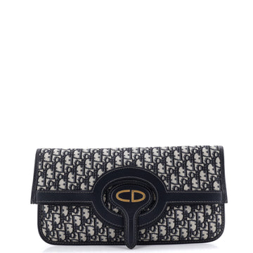 Christian Dior Fold Over Clutch Oblique Canvas