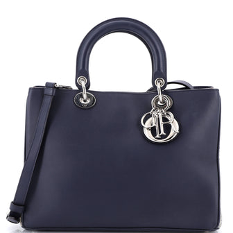 Christian Dior Diorissimo Tote Smooth Calfskin and Python Medium