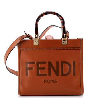 Fendi Sunshine Shopper Tote Leather Small