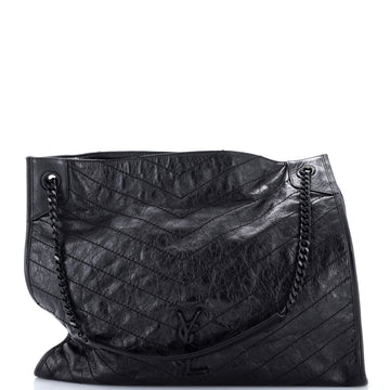Saint Laurent Niki Shopping Tote Matelasse Chevron Leather Large