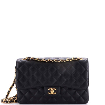 Chanel Classic Double Flap Bag Quilted Caviar Jumbo