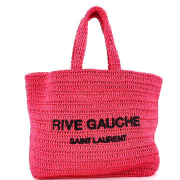Saint Laurent Rive Gauche Supple Tote Raffia