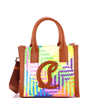 Christian Louboutin By My Side Tote Raffia with Leather Mini