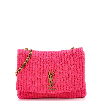 Saint Laurent Classic Monogram Crossbody Bag Raffia