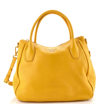 Prada Top Zip Convertible Tote Vitello Daino Large