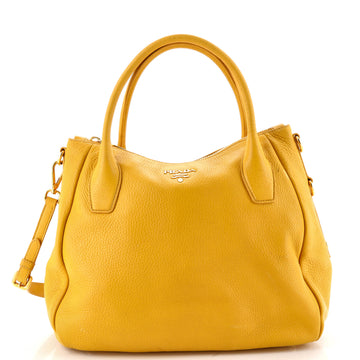 Prada Top Zip Convertible Tote Vitello Daino Large