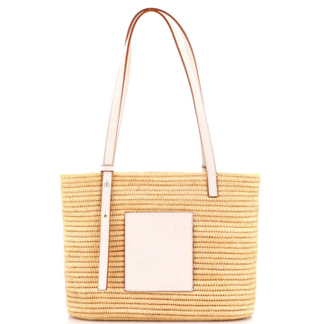 Loewe Square Basket Tote Woven Raffia Small
