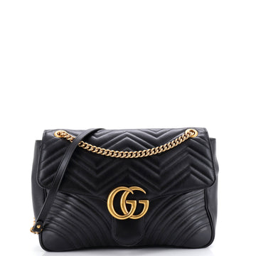 Gucci GG Marmont Flap Bag Matelasse Leather Large
