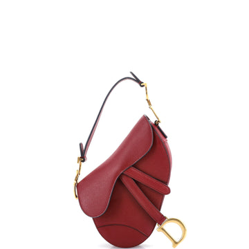 Christian Dior Saddle Handbag Leather Mini