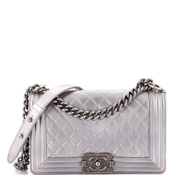 Chanel Boy Flap Bag Quilted Caviar Old Medium