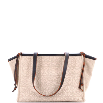 Loewe Cushion Tote Anagram Canvas with Leather Small
