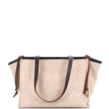 Loewe Cushion Tote Anagram Canvas with Leather Small