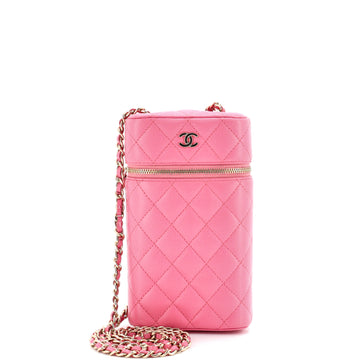 Chanel Classic Vanity Phone Holder with Chain Quilted Caviar