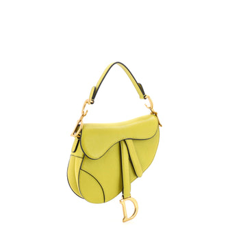Christian Dior Saddle Handbag Leather Mini