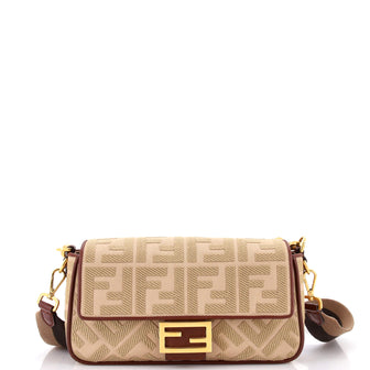 Fendi Baguette NM Bag Zucca Embroidered Canvas Medium