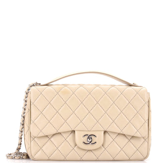 Chanel Easy Carry Flap Bag Quilted Lambskin Jumbo