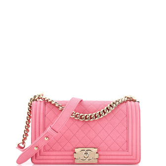 Chanel Boy Flap Bag Quilted Caviar Old Medium