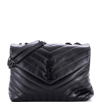 Saint Laurent Loulou Shoulder Bag Matelasse Chevron Leather Medium