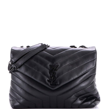 Saint Laurent Loulou Shoulder Bag Matelasse Chevron Leather Medium