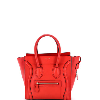 Celine Luggage Bag Grainy Leather Micro