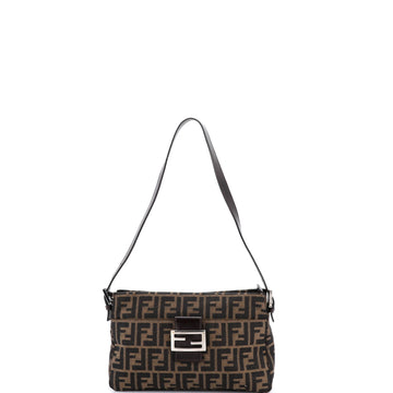 Fendi Vintage Pocket Shoulder Bag Zucca Canvas Small