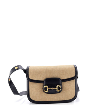 Gucci Horsebit 1955 Shoulder Bag Canvas and Leather Small