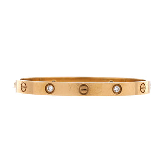 Cartier Love 4 Diamond Bracelet 18K Yellow Gold with Diamonds