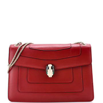 Bvlgari Serpenti Forever Square Shoulder Bag Leather Medium