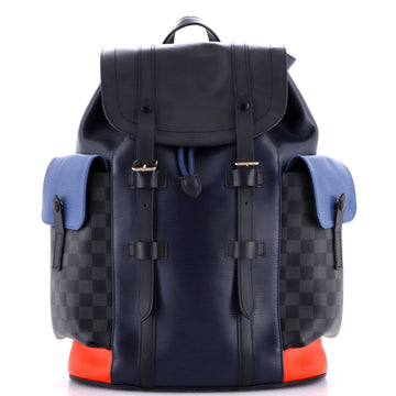 Louis Vuitton Christopher Backpack Epi Leather with Damier Graphite PM