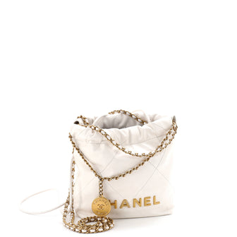 Chanel 22 Chain Hobo Quilted Calfskin Mini