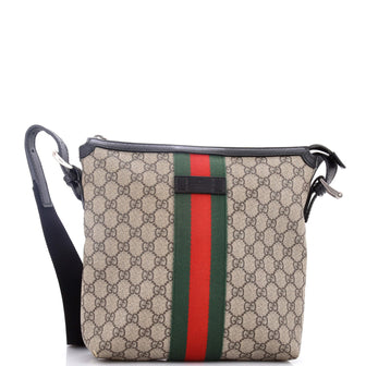 Gucci Web Messenger Bag GG Coated Canvas Medium