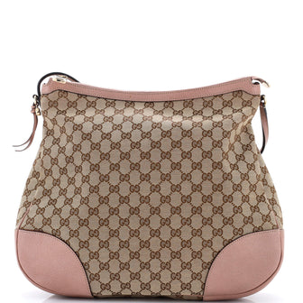 Gucci Bree Hobo GG Canvas with Leather Large