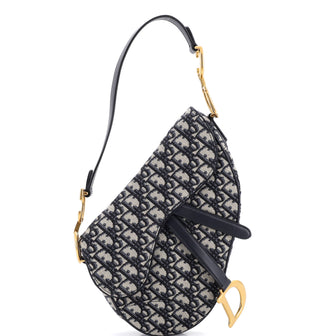 Christian Dior Saddle Handbag Oblique Canvas Medium