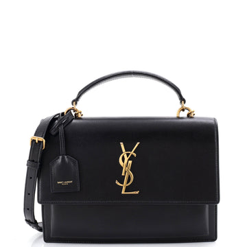 Saint Laurent Sunset Top Handle Shoulder Bag Leather Medium