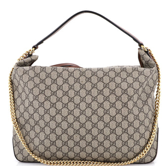 Gucci Chain Hobo GG Coated Canvas Large
