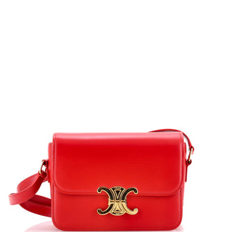 Celine Triomphe Shoulder Bag Smooth Calfskin Teen