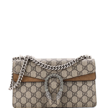 Gucci Dionysus Bag GG Coated Canvas with Crystal Embellished Metal Small