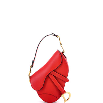 Christian Dior Saddle Handbag Leather Mini