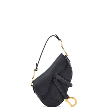 Christian Dior Saddle Handbag Leather Mini