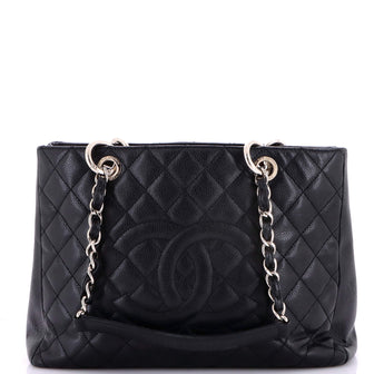 Chanel Grand Shopping Tote Quilted Caviar