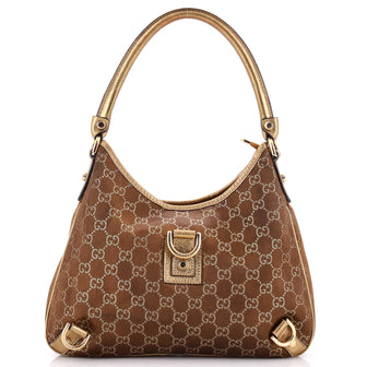 Gucci Abbey D-Ring Hobo GG Canvas with Leather Medium