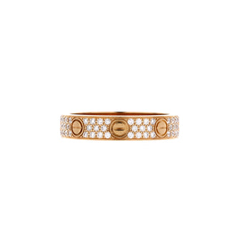 Cartier Love Wedding Band Pave Diamonds Ring 18K Yellow Gold and Diamonds