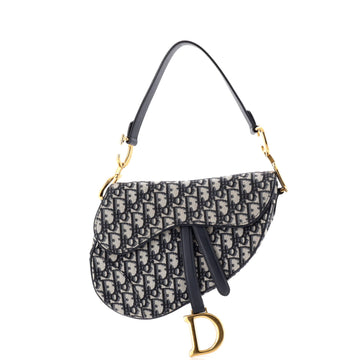 Christian Dior Saddle Handbag Oblique Canvas Medium