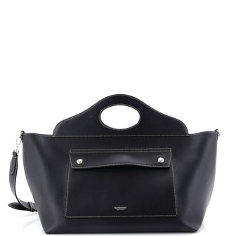 Burberry Soft Pocket Tote Leather Small