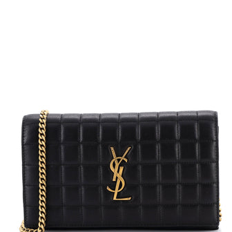 Saint Laurent Cassandre Wallet on Chain Quilted Leather Medium