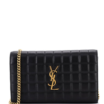 Saint Laurent Cassandre Wallet on Chain Quilted Leather Medium
