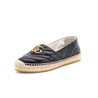Gucci Women's GG Marmont Espadrilles Matelasse Leather