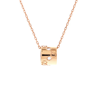 Gucci Icon Twirl Pendant Necklace 18K Rose Gold and Diamonds