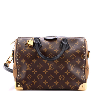 Louis Vuitton Speedy Trunk Bag Reverse Monogram Canvas 25